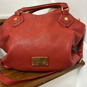 Marc by Marc Jacobs burnt orange leather shoulder bag with crossbody strap EUC